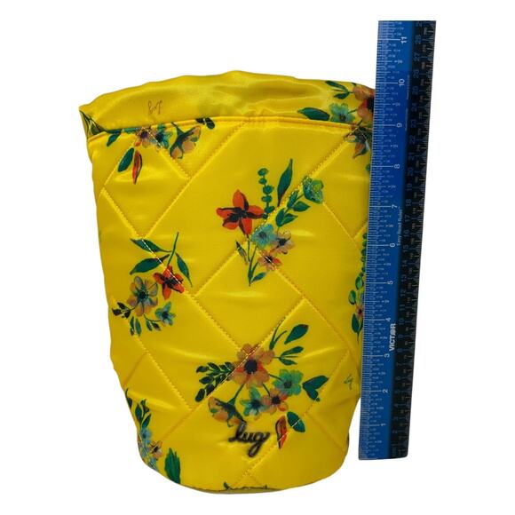 Lug Color Joy Tumbler Bag Bouquet Yellow Floral Travel Toiletry Artist Supply - Picture 11 of 15
